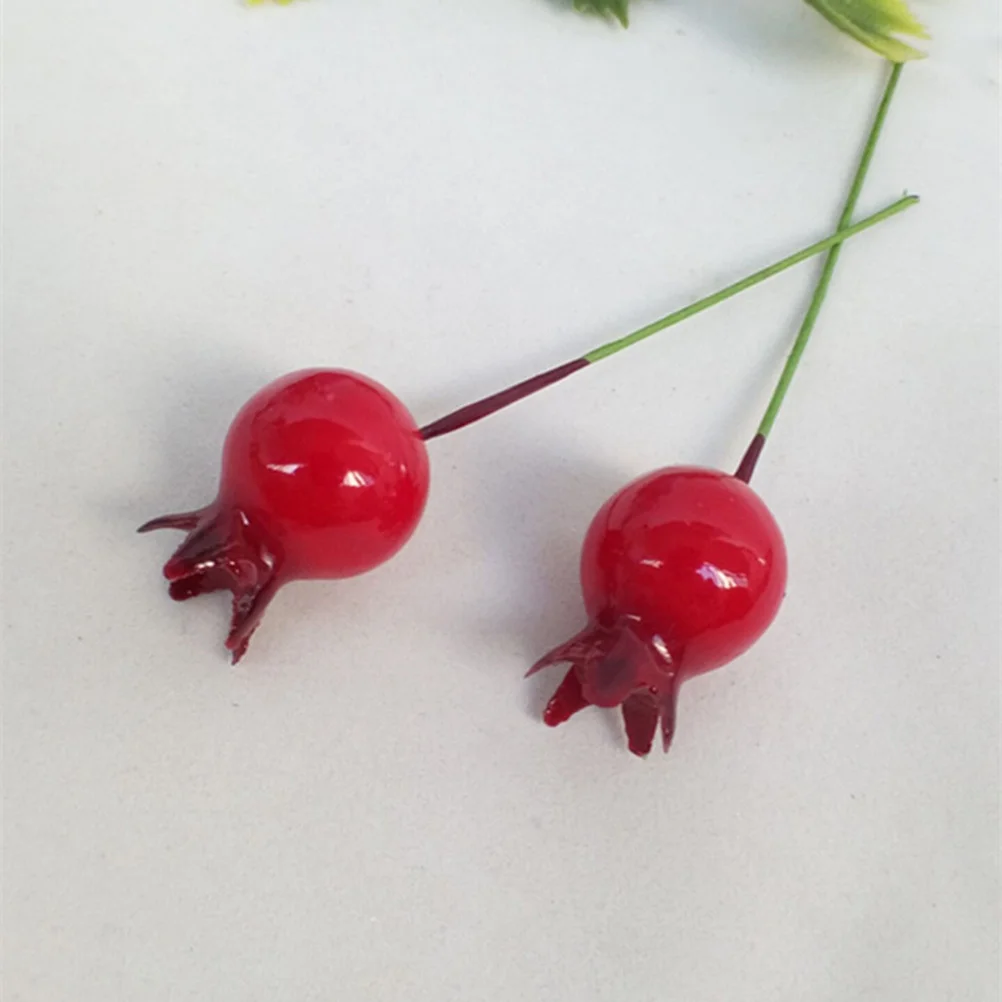 

150 pcs Artificial Red Berries Decor Christmas Tree Holiday Party Wedding Home Diy Craft Mini Colorful Berry Fruits Simulation