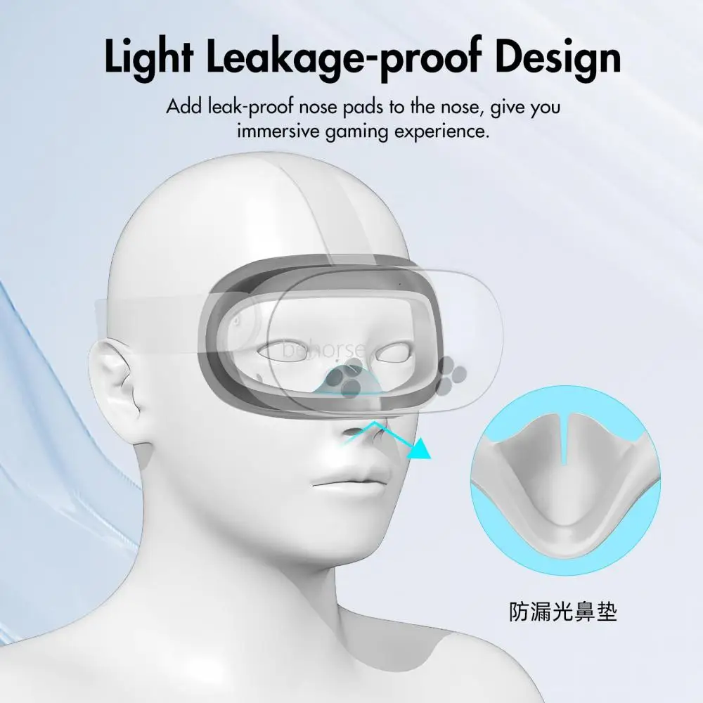 غطاء الوجه لـ Meta Quest 3S قناع عين من السيليكون خفيف مانع للتسرب ومقاوم للعرق قناع عين VR Face لـ Quest 3SAccessoies