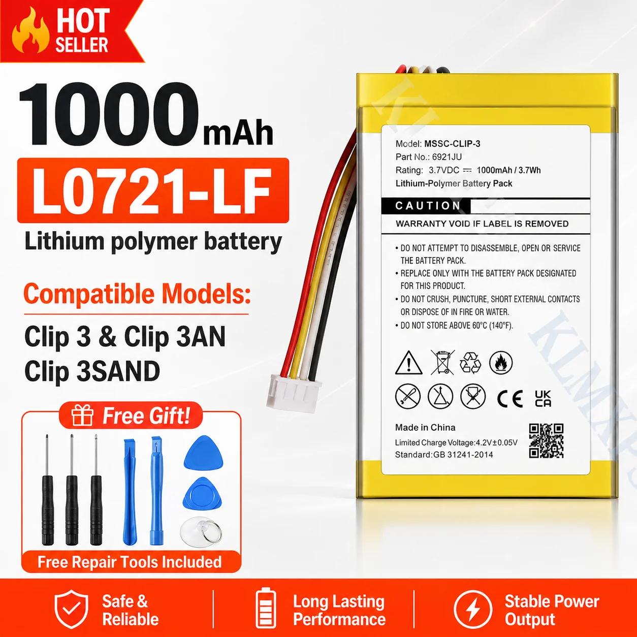 High Capacity Lithium Battery for JBL All Series And Harman Kardon Portable Bluetooth Speaker view 3