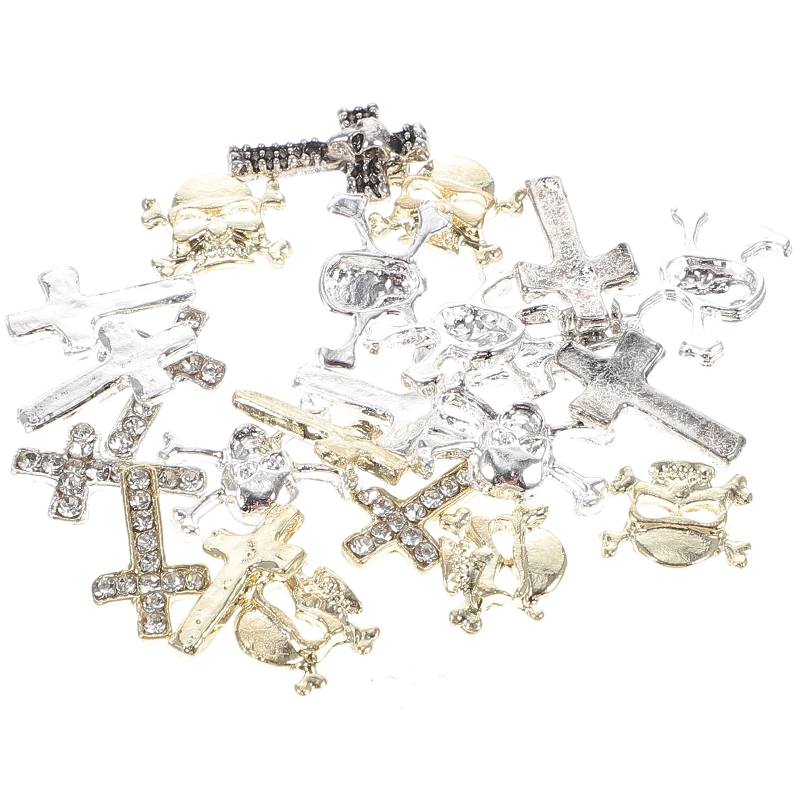 

30pcs Nail Accessories Set Cross Charms Jewelry Decorations Halloween Alloy Ornament for Nail Studs Charm