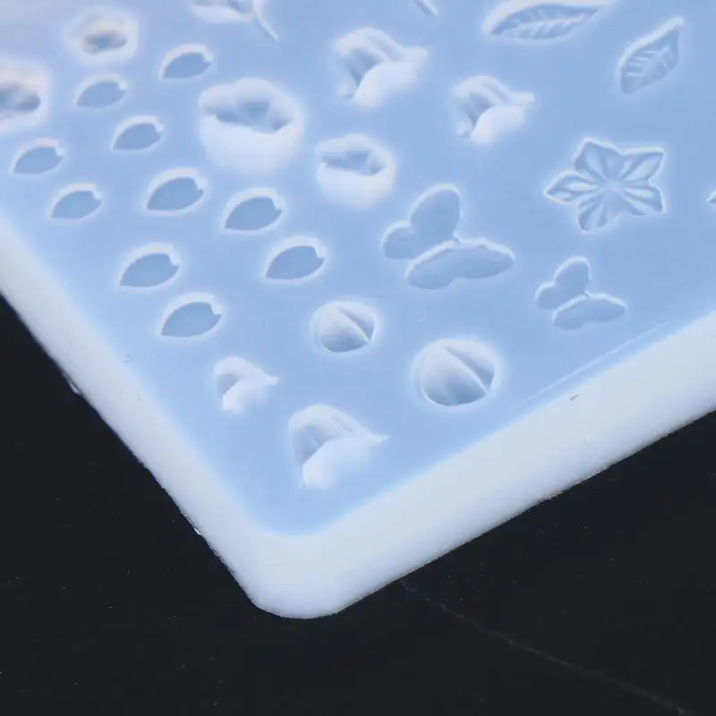 1 Stück Silikon 3D Nagelkunst-Form mit verschiedenen Blumen-, Blatt- und Schmetterlingsdesigns, antihaftbeschichtet, wiederverwendbar für DIY Nagelstudios und Nageldekoration zu Hause. – Detail 11