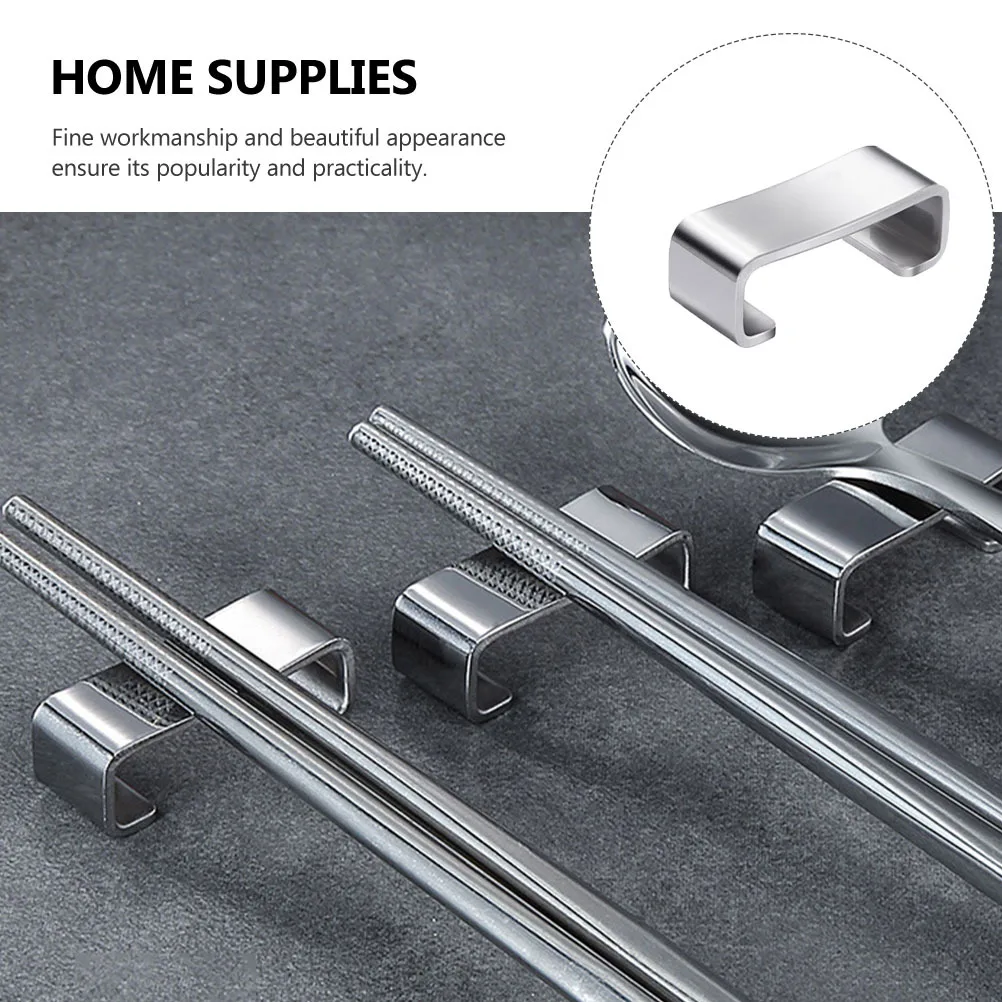 

4pcs Stainless Steel Chopsticks Rests Metal Spoon Holders For Home Restaurant Kitchen Cutlery Organizer Dishwasher Safe