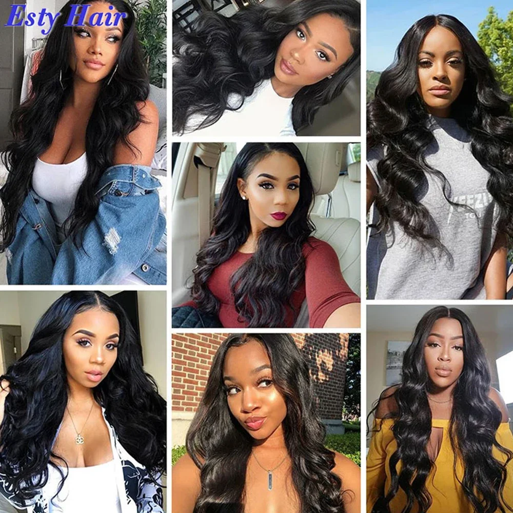 Tissage en lot Body Wave brésilien naturel Remy, avec lace closure 4x4, extension de cheveux humains, lots de 3