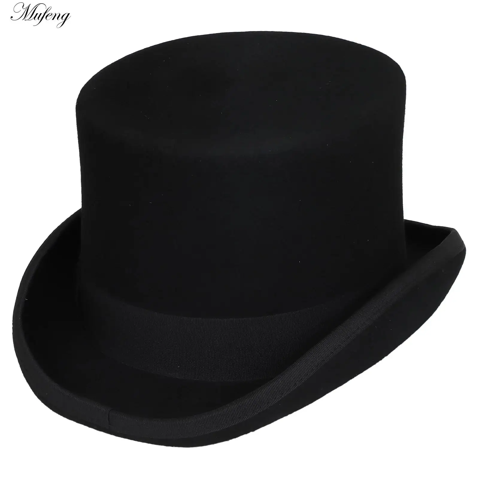 Deluxe British Fedora British Europe Gentleman Hat Magician Stage Performance Top Hat Retro Fashion Personality President Hat