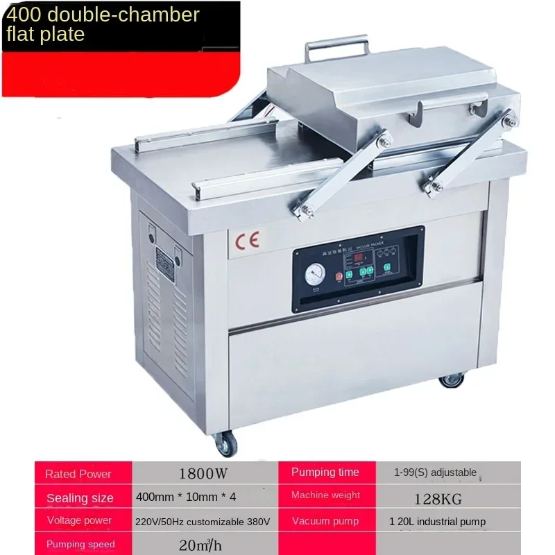 Double Chamber Vacuum Food Packaging Machine Commercial Large Automatic Vacuum Packing and Sealing Machine