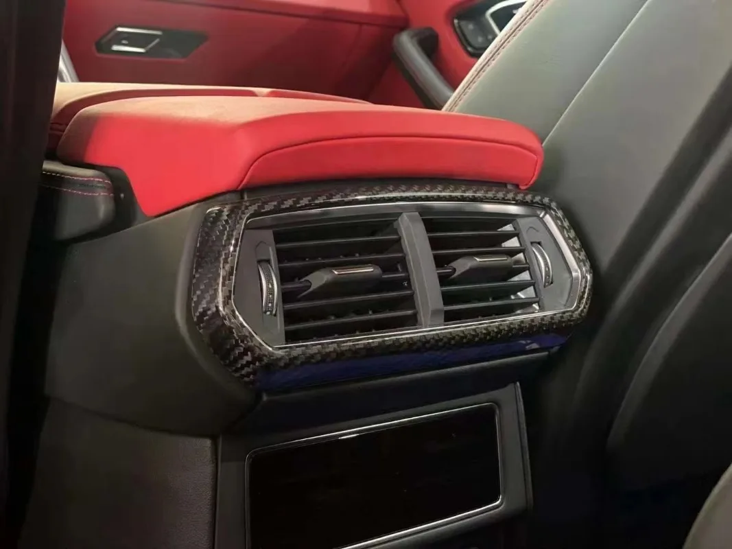 Upgrade OEM Style Dry Carbon Fiber Interior Center Console Trim air Conditioning Trim Door Trim 14 Piece for Urus