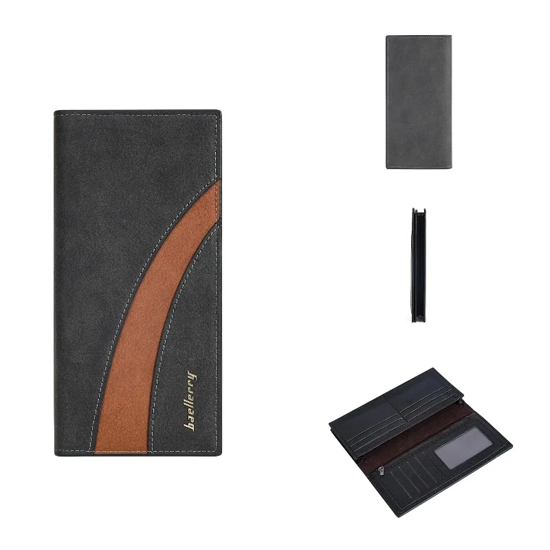 Baellerry Husband's Gift fashion Wallet RFID Blocking Billfold for Men Large Capacity Long Zip Around Wallet
