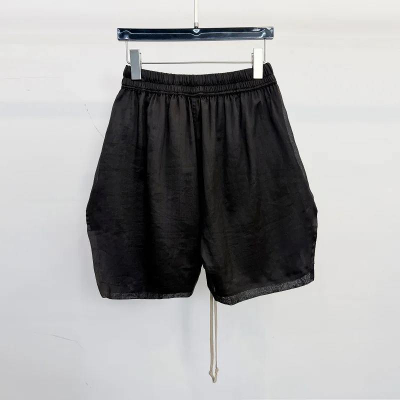 HKSH Dark Style Summer New Men Trendy Women's Double-layer Gauze Breathable Thin Casual Straight Shorts Chic Ins Capris HK24014