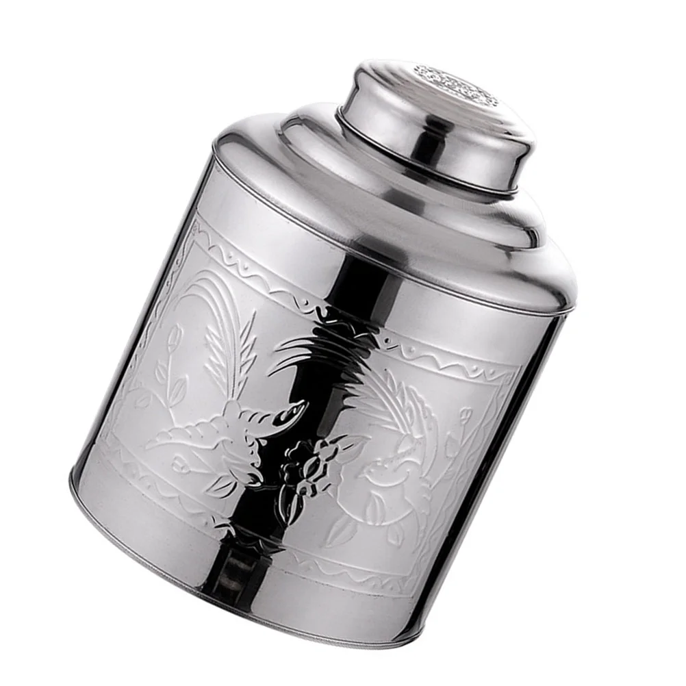 Metal Tea Women's Flour Container Storage Jars Stainless Steel Portable Can