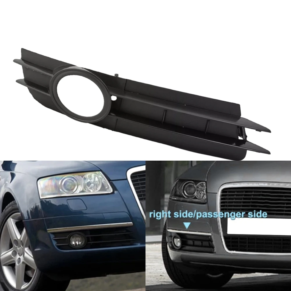 For Audi A6/A6 Quattro C6 2005 2006 2007 2008 Front Bumper Grille Front Bumper Fog Light Grille Cover 4F0807681A 4F0807682A