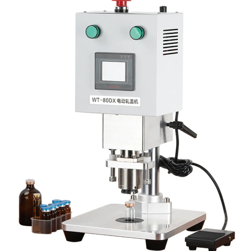 

WT-80DX pure electric penicillin bottle capping machine, bottle capping machine, essential oil bottle capping machine, vaccine