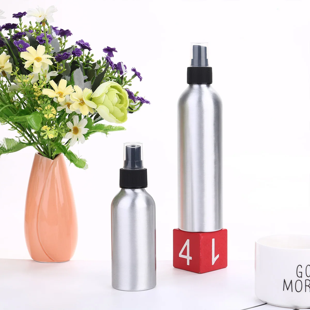 

3pcs 120Ml 150Ml 250Ml Portable Spray Bottle Aluminum Travel Liquid Container For Perfume Makeup Remover Refillable
