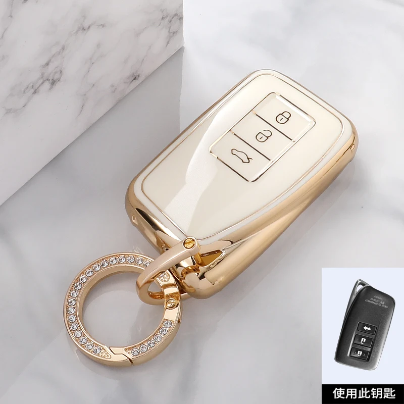 TPU Car Key Case Holder Cover Ring For Lexus ES300h ES350 ES200 ES260 LS350 LS500h NX200t E200 CT200h NX GS RX IS ES GX LX RC