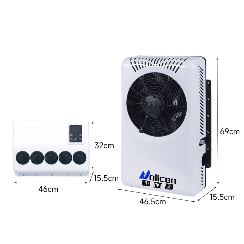Low price 12v 24v portable split air conditioner, truck camper air conditioner
