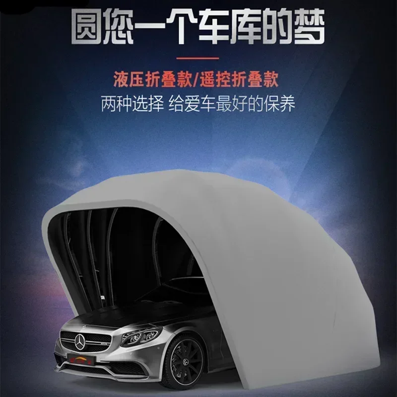 For 5.5m Semi-automatic Full-automatic Mobile Garage Anti-exposure Folding Retractable Carport Car Parking Shed Sunshade