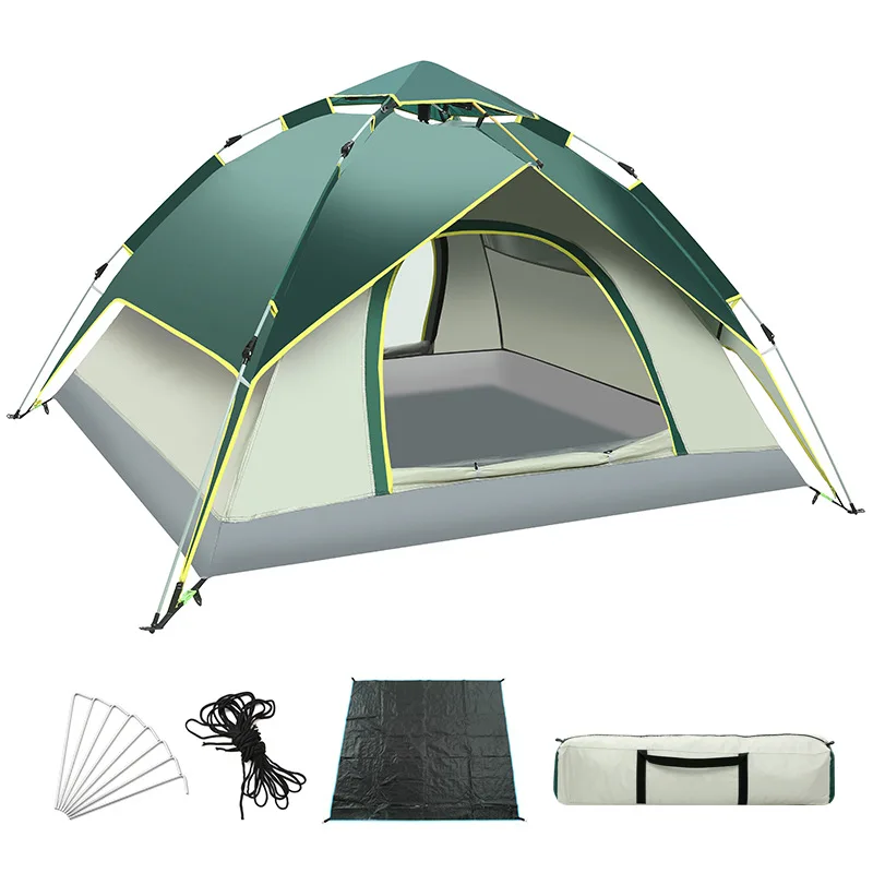 Automatic Tent Outdoor 3-4 People Thick Rain Proof Double-Layer Tent Three Use Free Construction Fast Open Multi-Functional Tent curtis stigers i think it s going to rain today 1 cd