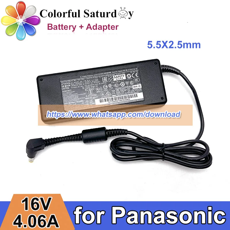 

Original CF-AA6402A M1 CF-AA6413C-MA Ac Adapter for Panasonic FZ-G1 CF-SX4 Fz-55 CF-SZ6 Cf-sx2 Cf-mx4 Cf-20 16V 4.06A 65W