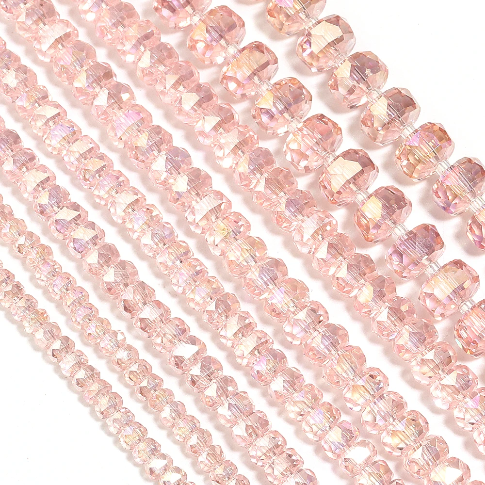 4/6/8mm Wheel Shape Austrian Crystal Glass Beads Flat Round Glass Loose Beads For Jewelry Making Bracelets DIY Accessories - view 3