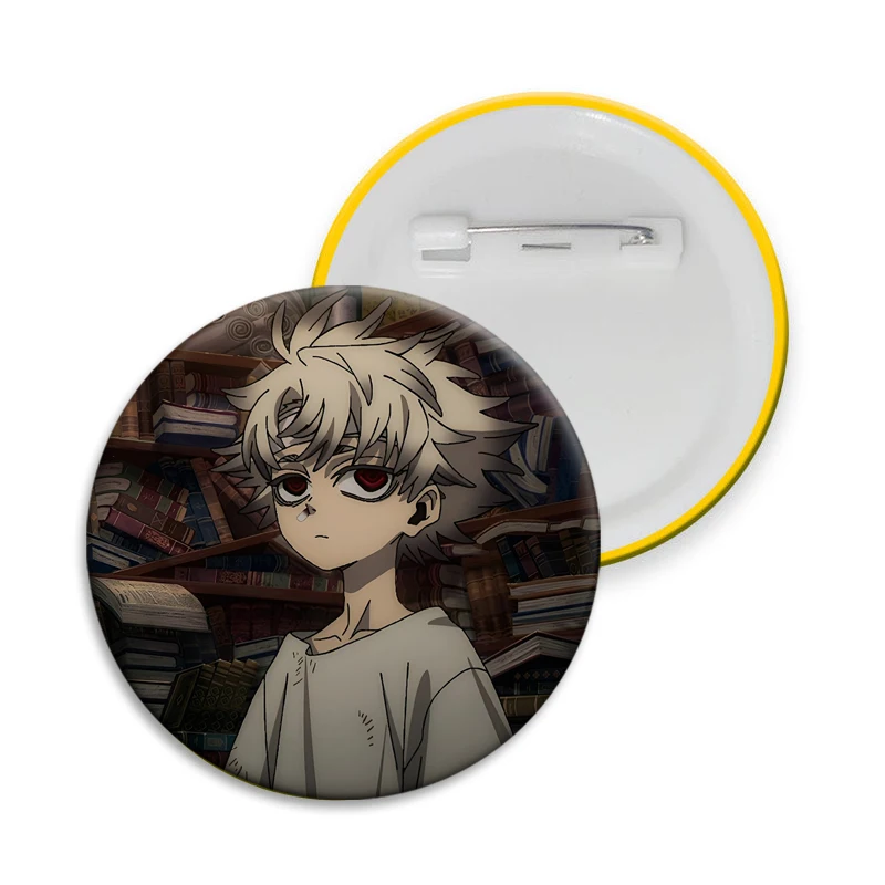 Anime Gachiakuta Brooch Cartoon Enjin Rudo Surebrec Badge Round Pins Snap-in Brooches on Backpack Clothing Decoration Fans Gifts