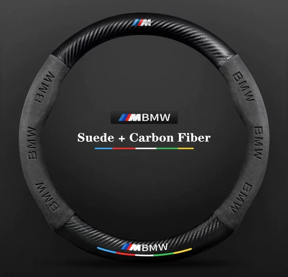 

Car Suede Carbon fiber Anti-slip Steering Wheel Cover For BMW M E46 E39 E60 E90 E91 E36 E87 F10 F20 F30 X1 X3 X4 X5 X7 M3 M4 M5