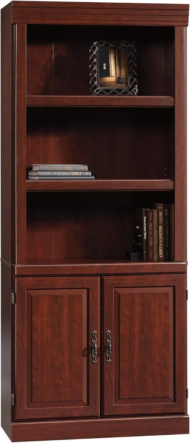 Heritage Hill Library with Doors/Book Shelf, L: 29.80" x W: 12.99" x H: 71.26", Classic Cherry finish