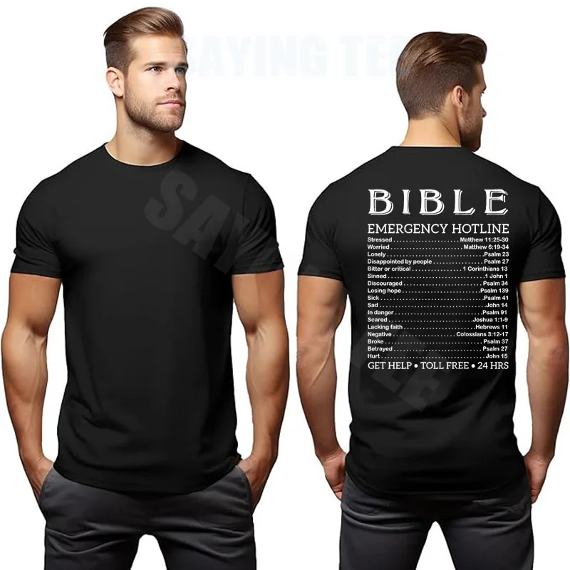 Gott antwortet auf die Notrufnummern der Bibel Lustiges Hotline-Christen-T-Shirt Y2k Jesus Glaube Bibel Notfall Religiöses Grafik-T-Shirt – Detail 10