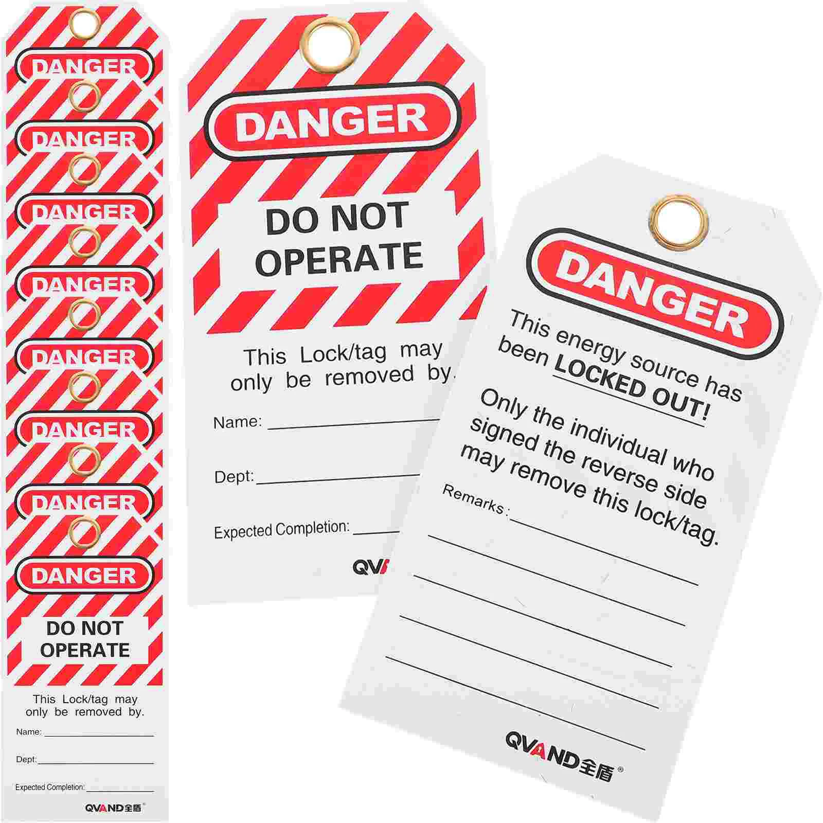 Bloqueado Safety Danger Tags para Reparação de Equipamentos, Bloqueio Bloqueado, Pendurado Tags, 10 pcs