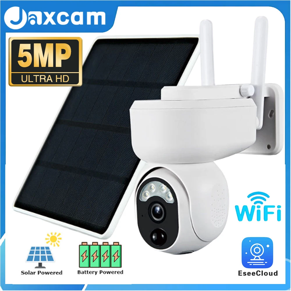 

5MP IP Solar Camera Outdoor Wireless WIFI Solar Camera PTZ Motion Detection Tow-Way Audio Security Camera