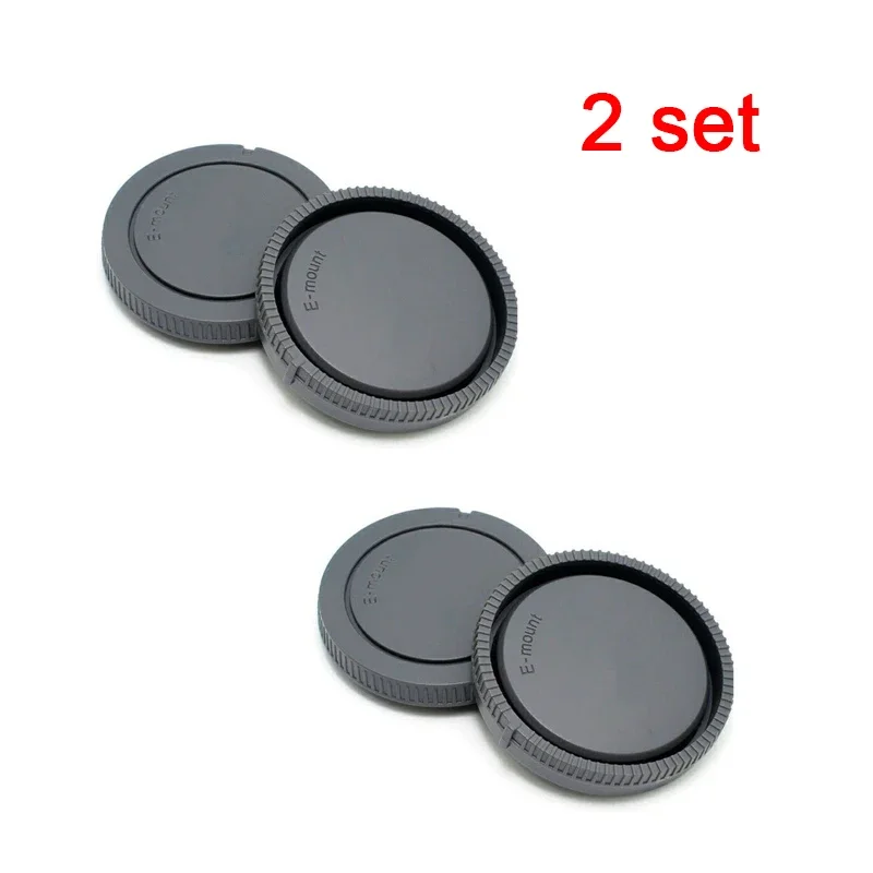 2PCS Camera Body cap + Rear Lens Cap for sony E mount a5100 A6000 a6300 a6500 NEXC3 5 5N 6 7 A7 A7II A7s a9 a7r3 A7r4 A3000