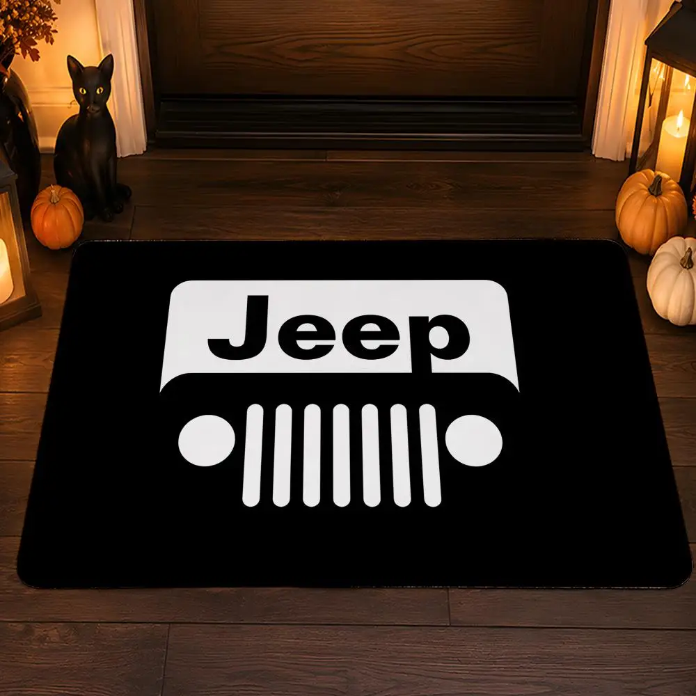Racing-J-Jeeps Car Floor Mat Flannel Rug Soft Non Slip Washable Door Mat For Bathroom Bedroom Kitchen Home Decor