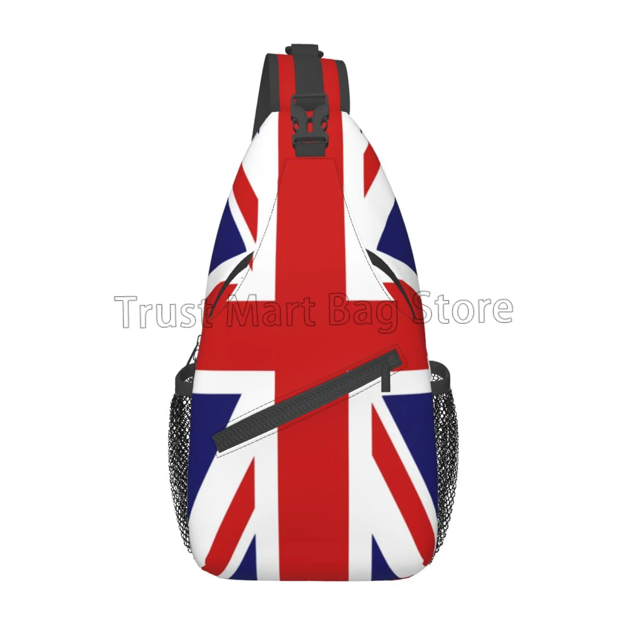 Flaga zjednoczonego królestwa flaga Union Jack torba ze sznurkiem z nadrukiem dla kobiet mężczyzn plecak typu Crossbody podróżna torba na ramię plecak turystyczny piersi