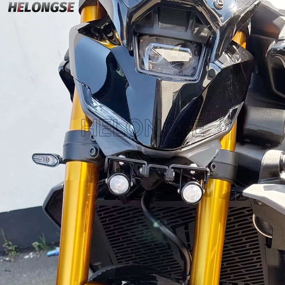 HELONGSE Motorcycle Spotlights Holder For Yamaha MT09 MT-09 mt 09 2015-2020 mt09 Fog Light Mounting Fog Lamp Support Accessoires