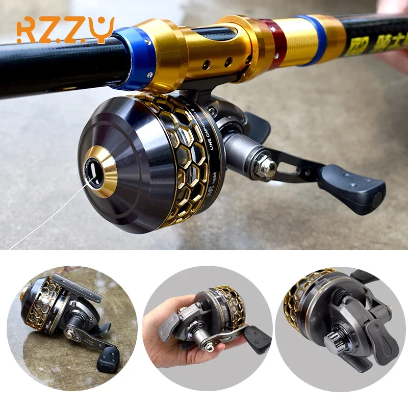 

Metal Fishing Reels Hunting Slingshot Catapult Bow Fish Wheel Hard Gear Light & Tough Body for Outdoor Shooting Sports Upgrade