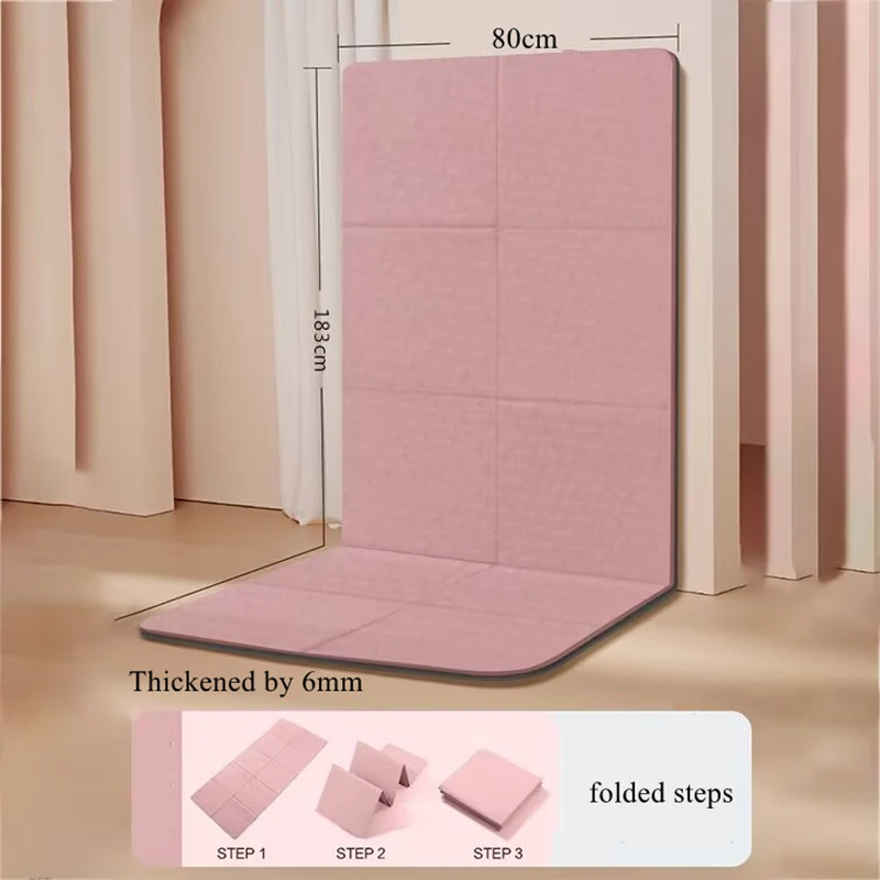

183x60x0.8cm Non-Slip Yoga Mat Eco Friendly FoldingFor Pilates & Floor Workouts Foldable Travel Fitness Exercise Double Sided