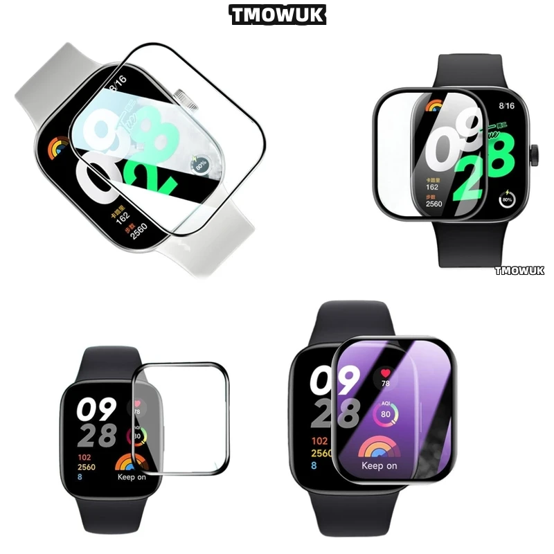 

For Xiaomi Redmi Watch 2 3 4 5 MOVE Lite Active - Full Cover Soft Screen Film - 3D Curved - Anti-Scratch PMMA