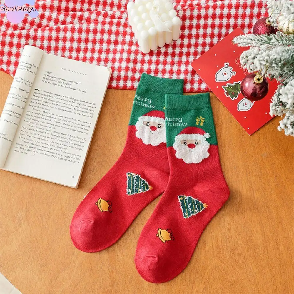

Gift Christmas Tree Christmas Socks Thickened Warm Santa Claus Socks Home Sleep Socks Crew Socks Female Hosiery Ladies