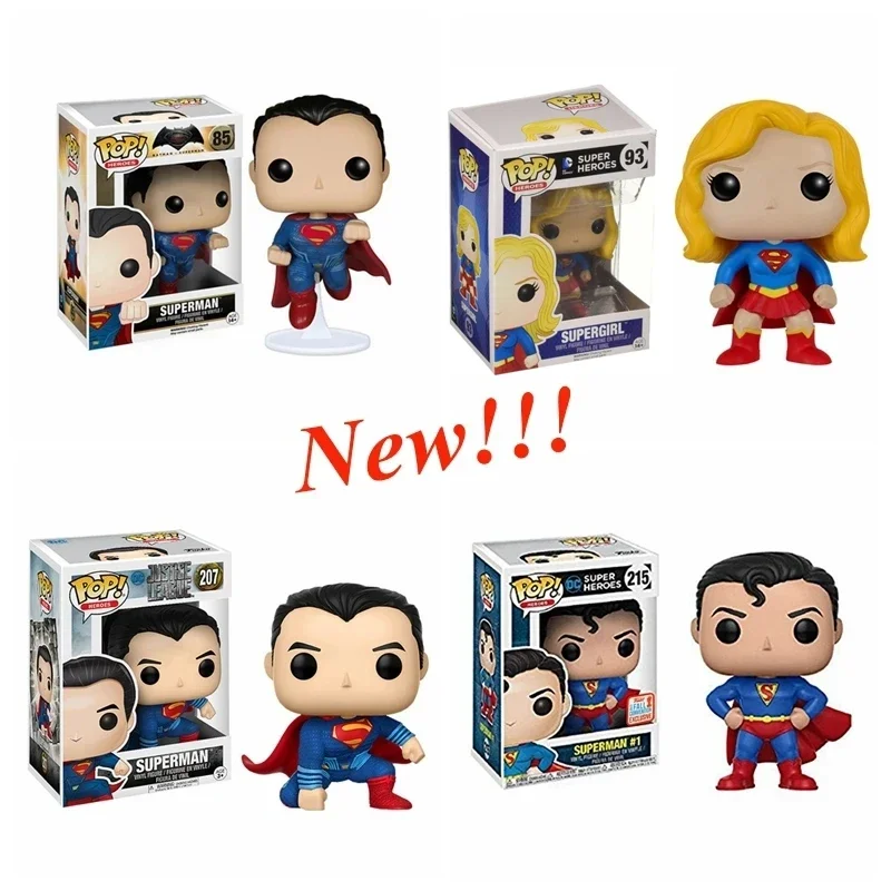 Superbohaterowie FUNKO POP SUPERMAN #93 #85 #207 #215 winylowe figurki kolekcja pcv figurki zabawki na prezenty urodzinowe