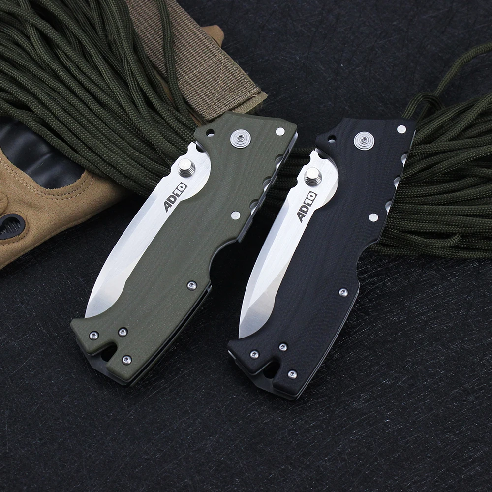 Cold AD10 Professional Survival Folding Knife S35VN Steel Blade EDC Outdoor Military Tactical Combat Knife Self defense Tools