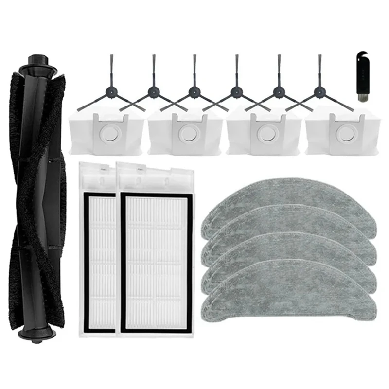 For ROIDMI EVE PLUS Accessories Robot Vacuum Cleaner Dust Bags HEPA Filter Main Brush Mop Cloth Replacement Parts