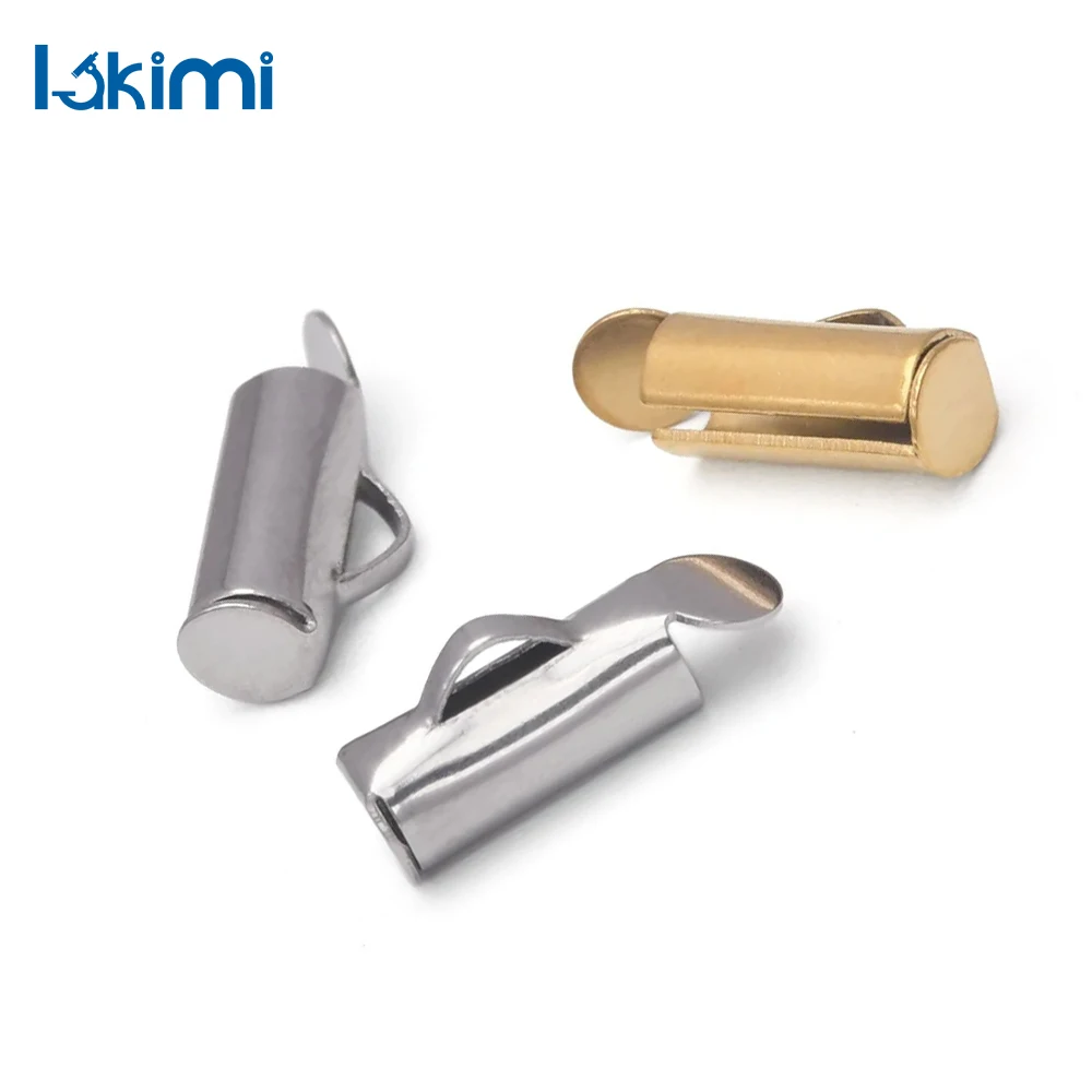 20 pieces/pack Stainless steel sliding snap tube end cap crimping tube LK-AA637