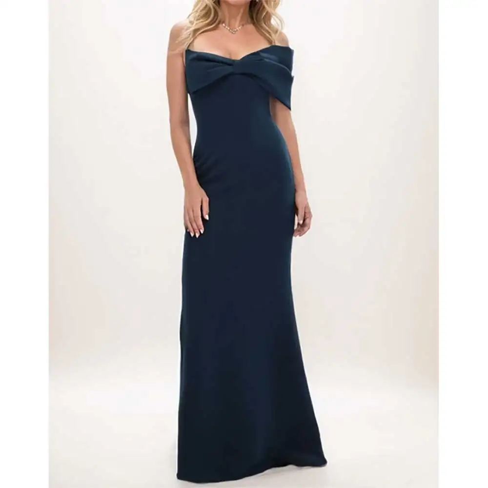 

Elegant Evening Dress Prom Party Gown Off Shoulder Mermaid Strapless Formal Wedding Guest Cocktail Dresses for Women 2025