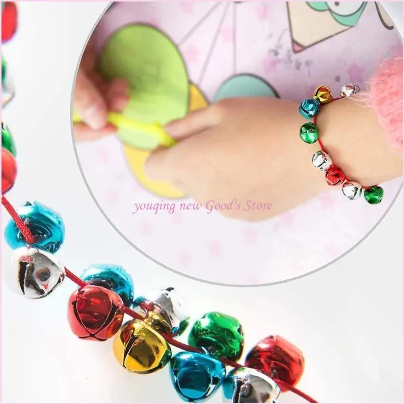 57QA 300 قطعة أجراس صغيرة للحرف اليدوية أجراس عيد الميلاد جلجل بيل لحفلة عيد الميلاد ومهرجان ديكور المنزل إكليل ذاتي الصنع #2