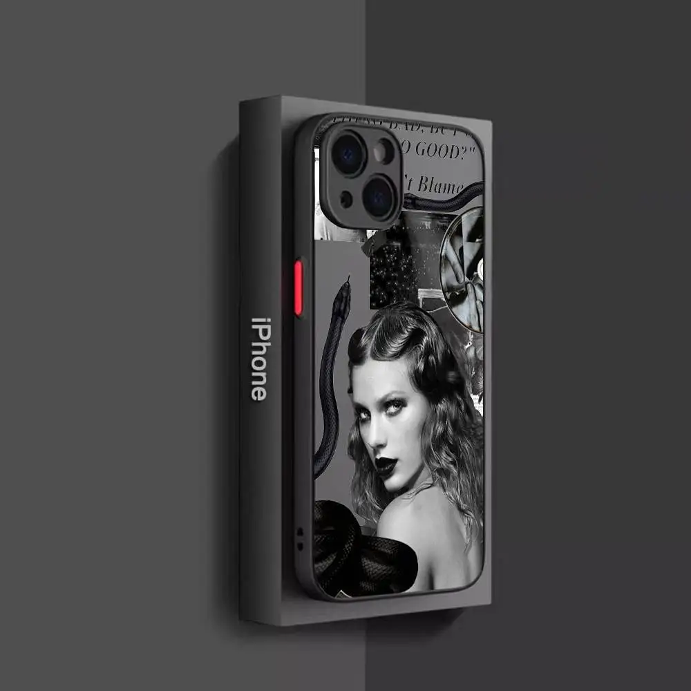 เคสโทรศัพท์ลายเทย์เลอร์ ไอซ์ลิน สวิฟท์ สำหรับ iPhone 16 15 14 X XR XS 7 8 Plus 11 12 13 Pro Max 13 Mini แบบด้าน