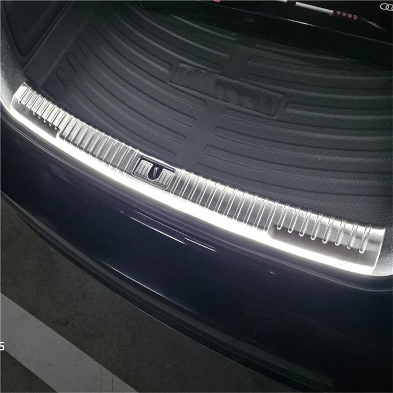 

WELKINRY For Audi A6 C7 4th Generation 2012-2018 Car Tail Rear Box Gate Back Door Trunk Boot Doorsill Threshold Scuff Pedal Trim