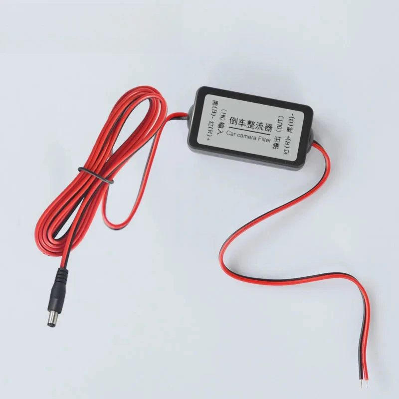 Car Rear View Rectifier, 12V DC Power Relay Capacitor Filter Connector for Backup Auto Car Camera Filter  Solve Ripple Splash
