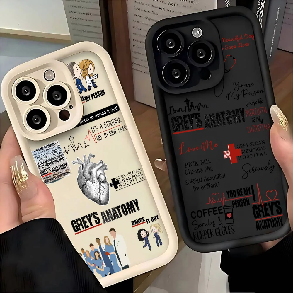 Capa de Celular Grey's Anatomy You Are My Person para iPhone 17e 17 16e 16 15 14 13 12 11 Air Pro Max Mini XR XS X Plus Capa de TPU Macia