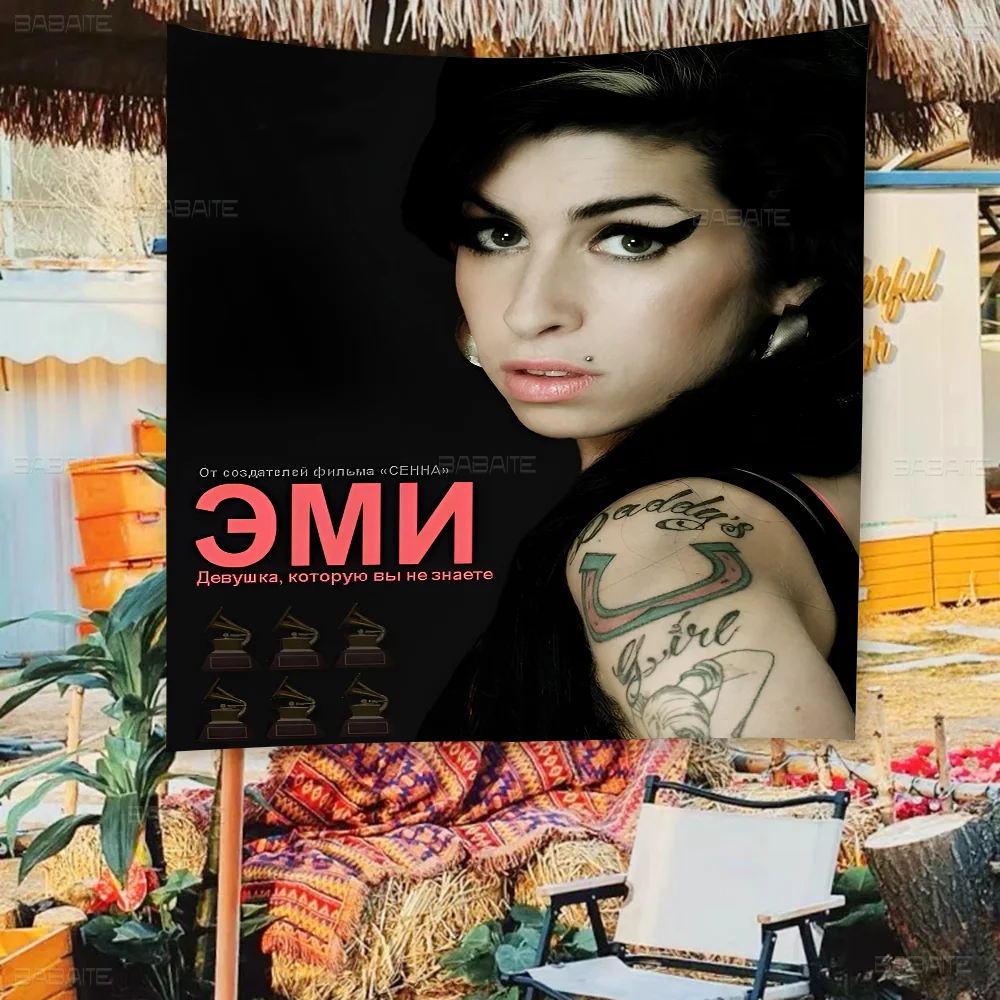 Famous Music Singer Amy Winehouse  Flag Banner INS Style Outdoor Party Decoration Atmosphere Flag