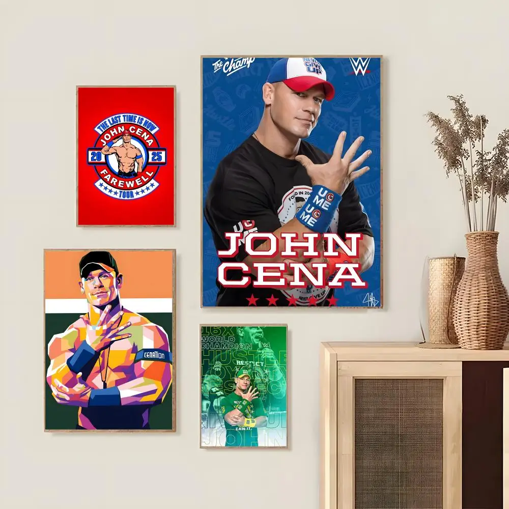 ملصق جون فيليكس أنتوني سينا المصارع لغرفة النوم وغرفة المعيشة والدراسة وما بعد ديكور ذاتي اللصق + هدية مثالية