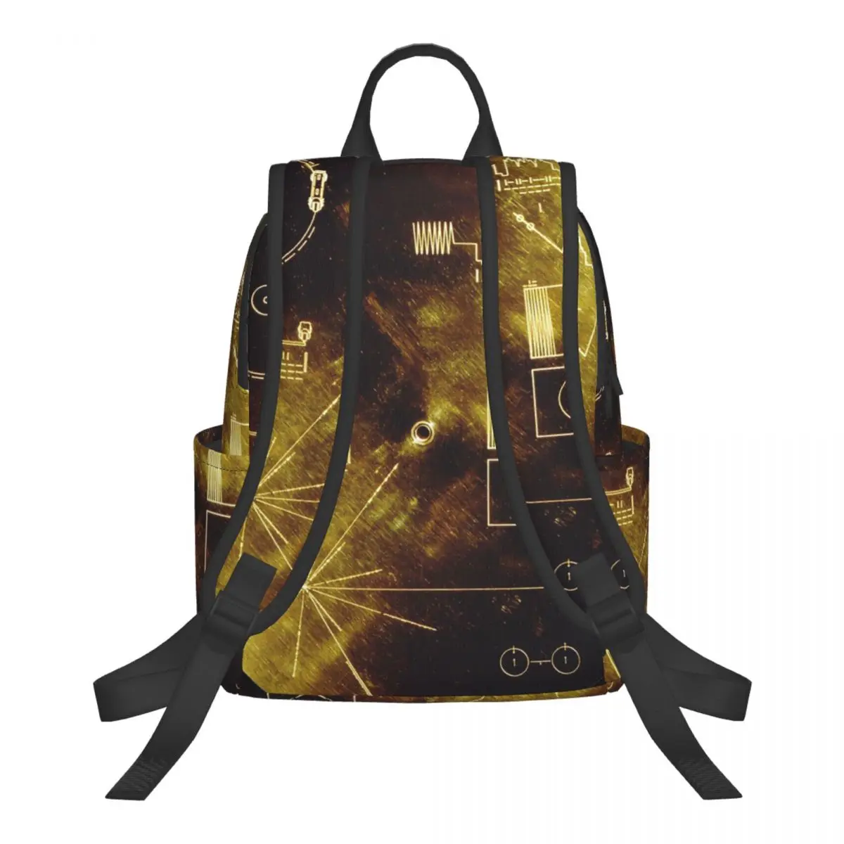 The Voyager Golden Record! Student Backpack School Bag Hiking Travel Daypack for Boys Girls Bookbag Shoulder Bags