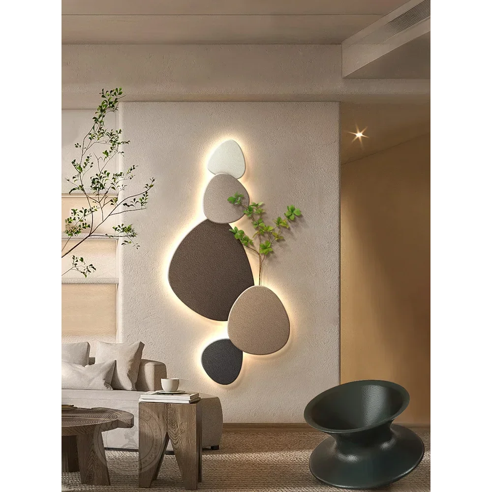 2025 Nieuwe restaurant woonkamer slaapkamer foyer decoratieve schilderkunst wandlamp groene plant muurschildering ganglamp